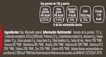 Steak de Top Sirloin de Res nutritional facts