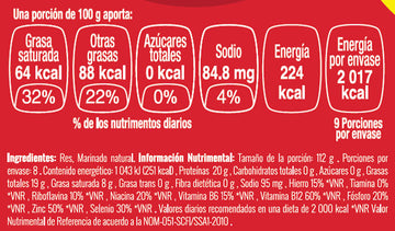 Agujas Cortas de Res nutritional facts