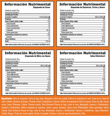 Empanadas tipo Argentinas nutritional facts