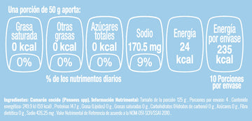 Camarón Cocido 91/110 sin Cola nutritional facts